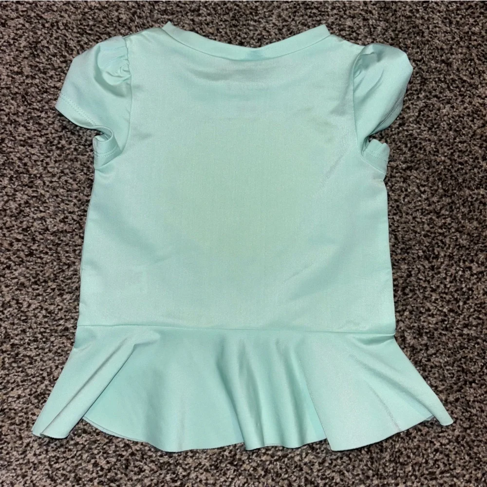 Cat & Jack ~ Teal Swim Shirt Cover Up UV Protectant with Sun Graphic 2T NWOT
